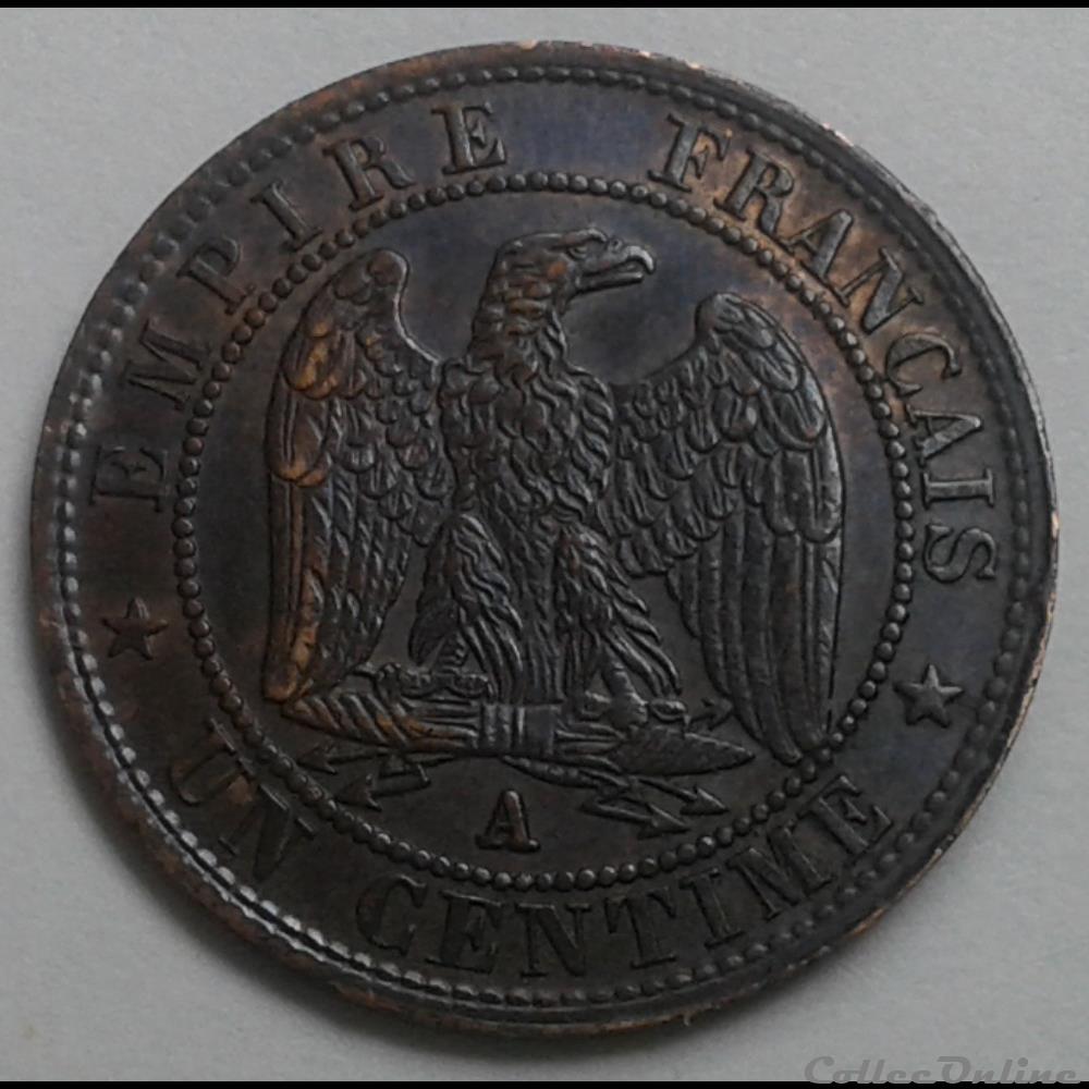 1855 A - 1 centime - ancre 2 monnaies france modernes 1855 a 1 centime ancre
