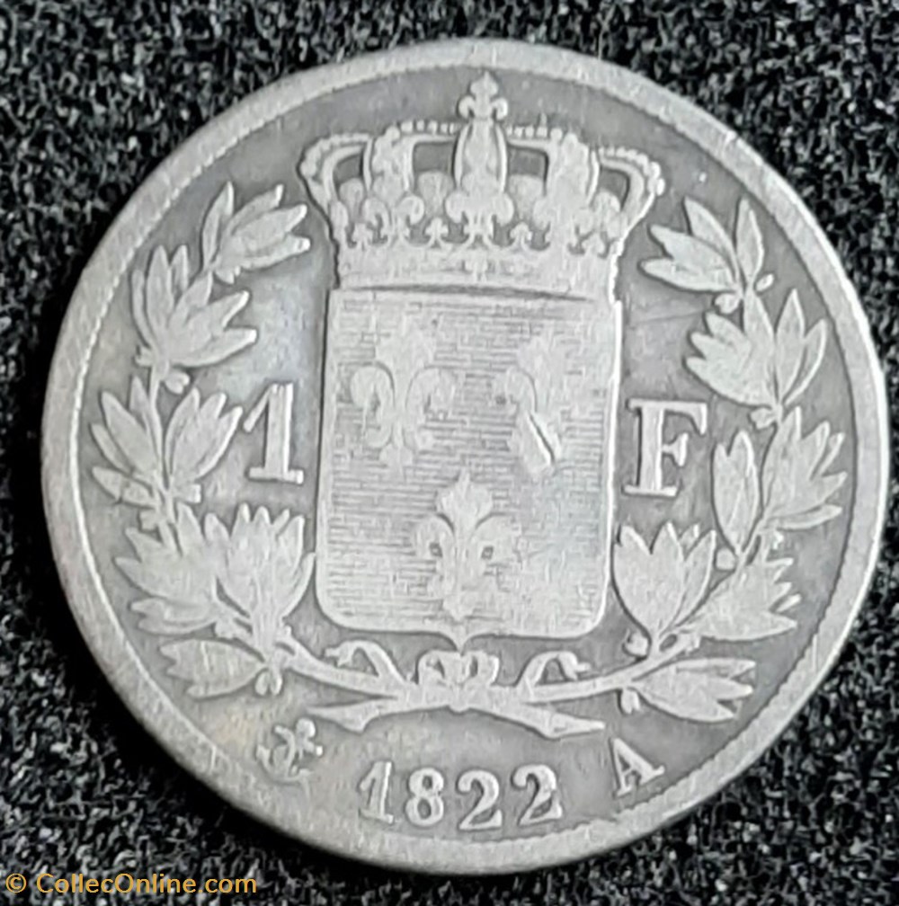 monnaies france modernes 1822 a 1 franc