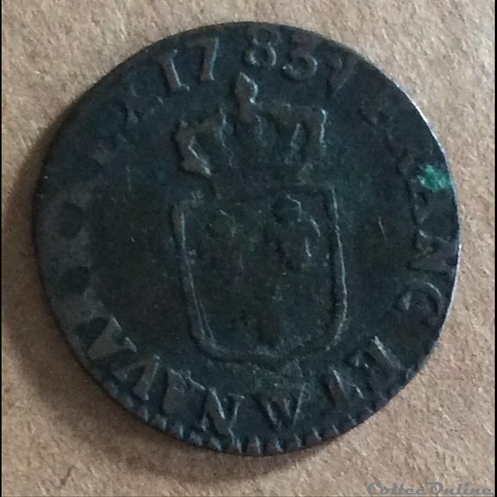 1783 W - Liard à l'écu - Louis XVI monnaies france royales 1783 w liard a ecu louis xvi