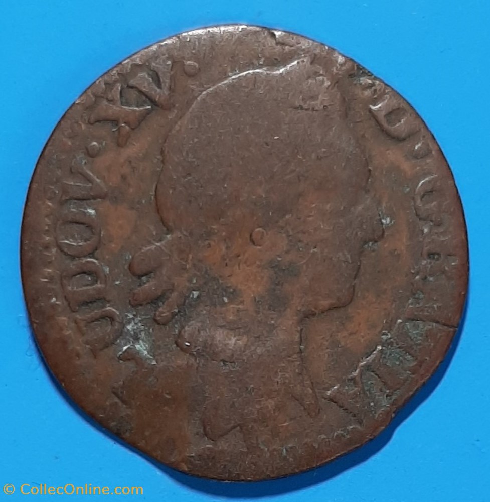 1770 W - Liard à la vielle tête monnaie 1770 w liard a la vielle tete
