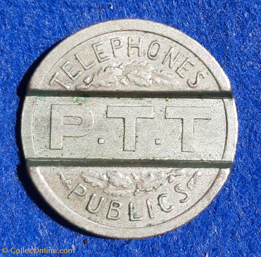 Jeton PTT 1937 - coin bouché monnaies paranumismatique jetons poids jeton ptt 1937 coin bouche