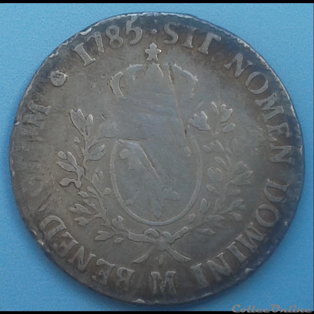 monnaies 1785 m ecu au buste habille louis xvi