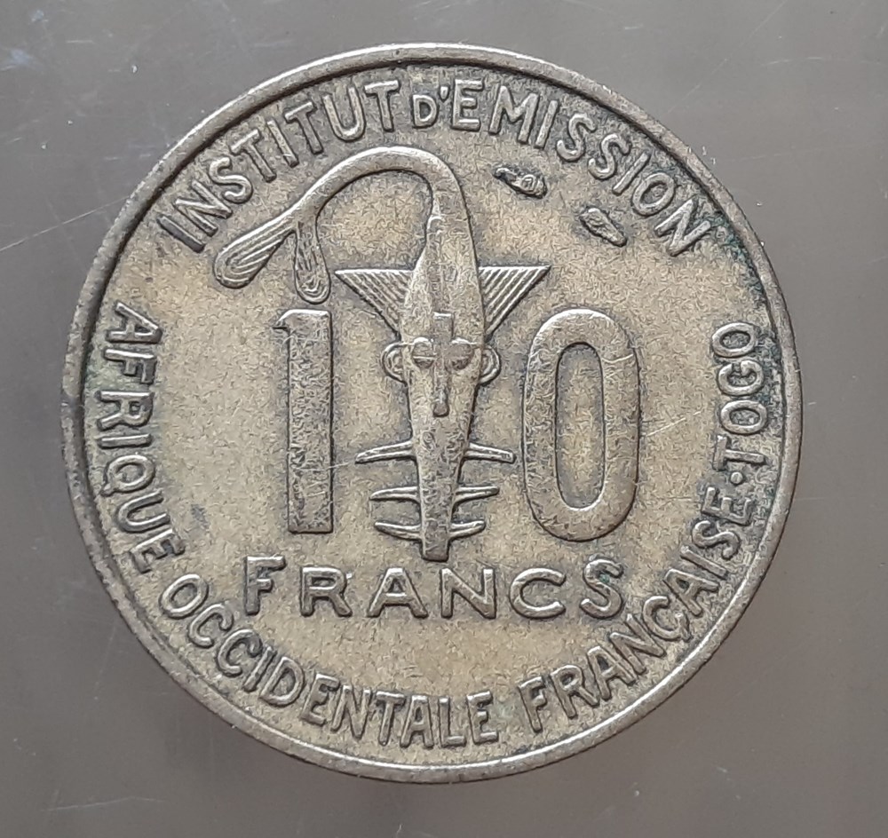 Togo – 10 francs 1957 monnaies colonies francaises togo 10 francs 1957