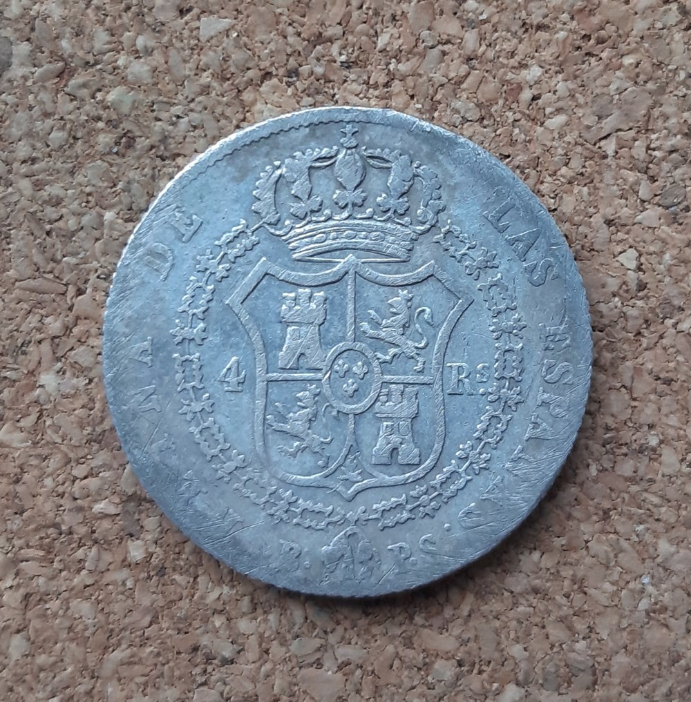 Espagne - 4 reales 1838 monnaies monde espagne 4 reales 1838