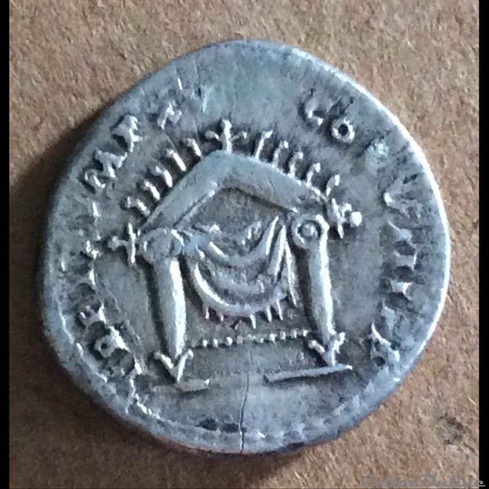 Titus - denier -trone monnaie antique romaine titus denier trone