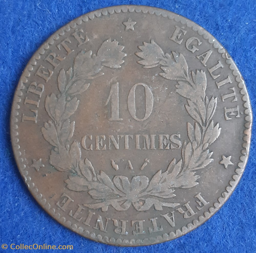 1886 A - 10 centimes monnaies monde france 1886 a 10 centimes