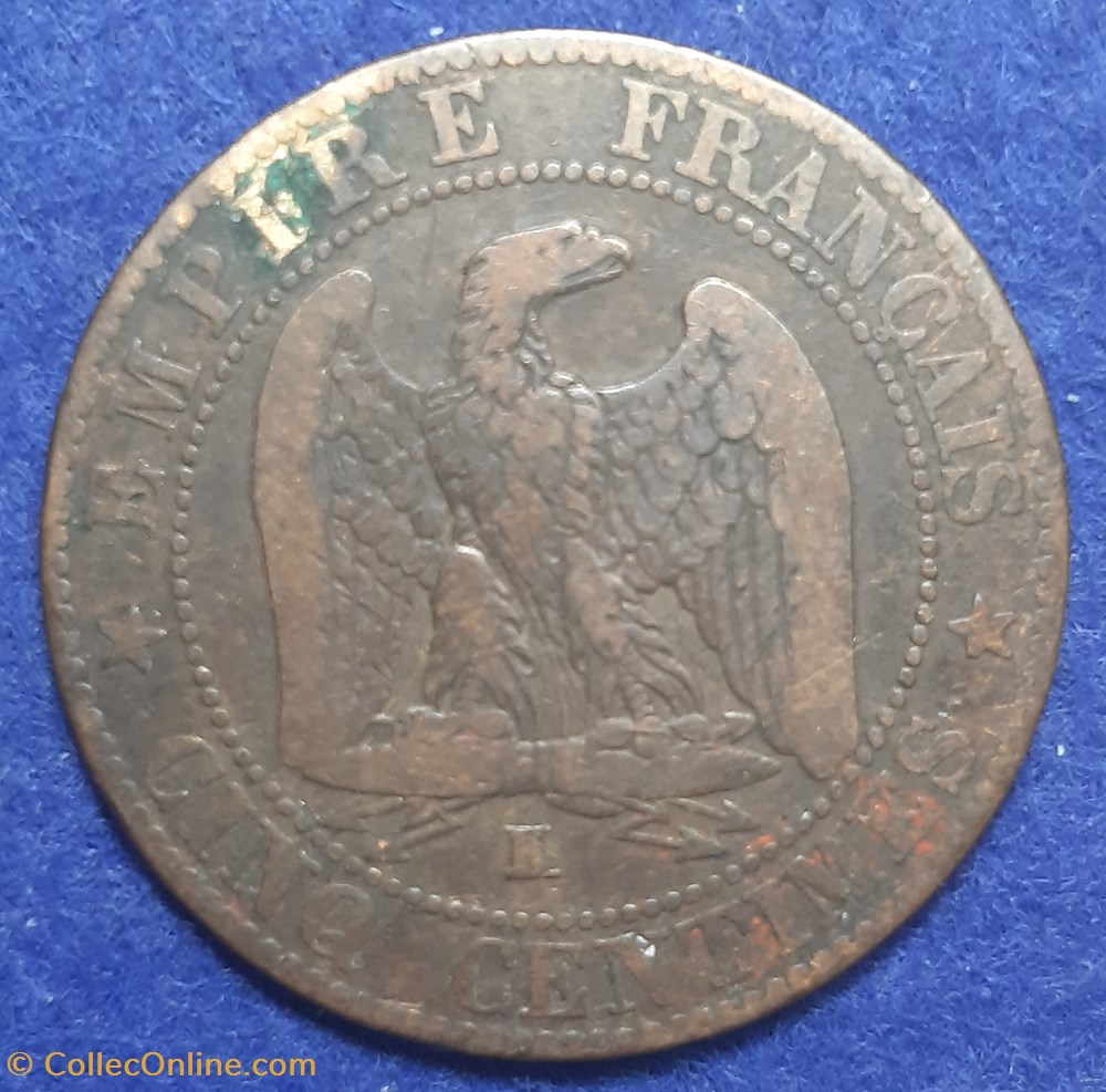 1854 K - 5 centimes monnaies monde france 1854 k 5 centimes