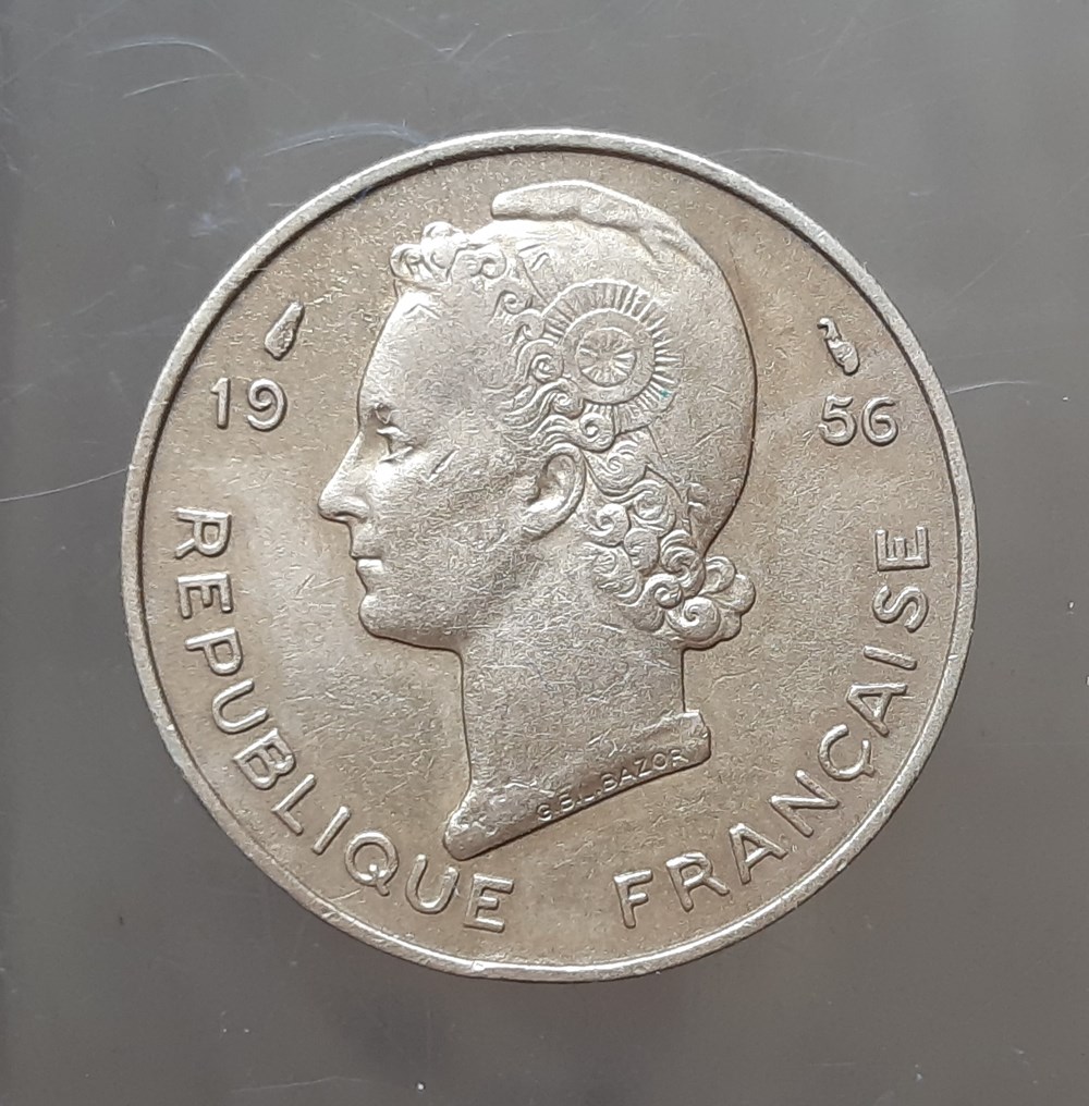 Afrique occidentale française – 10 francs 1956 monnaies colonies francaises afrique occidentale francaise 10 francs 1956