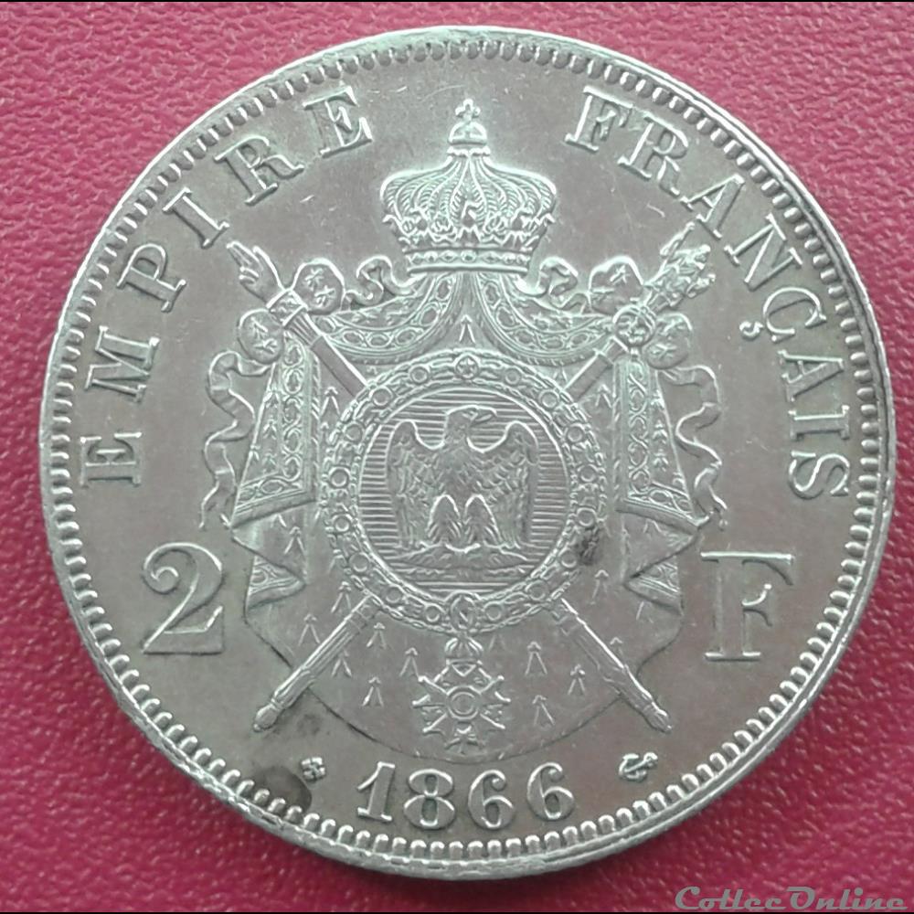 monnaies monde france 1866 bb 2 francs