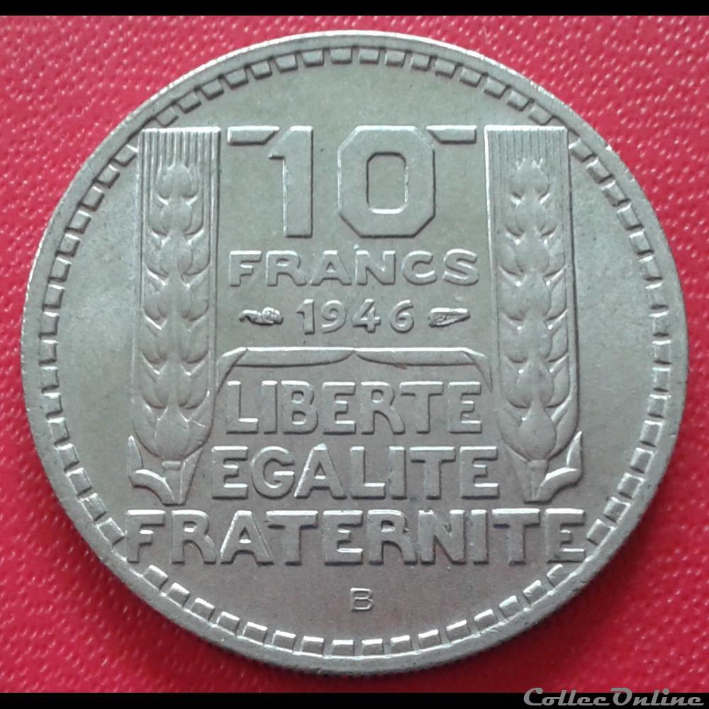 monnaies monde france 1946 b 10 francs grosse tete rameaux courts