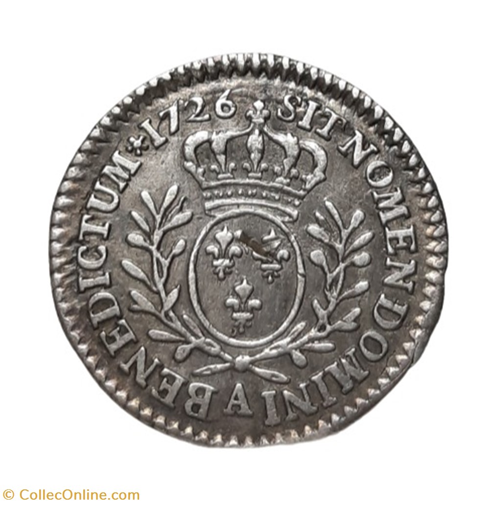 monnaies europe medievale france royales 1726 a 1 20eme ecu