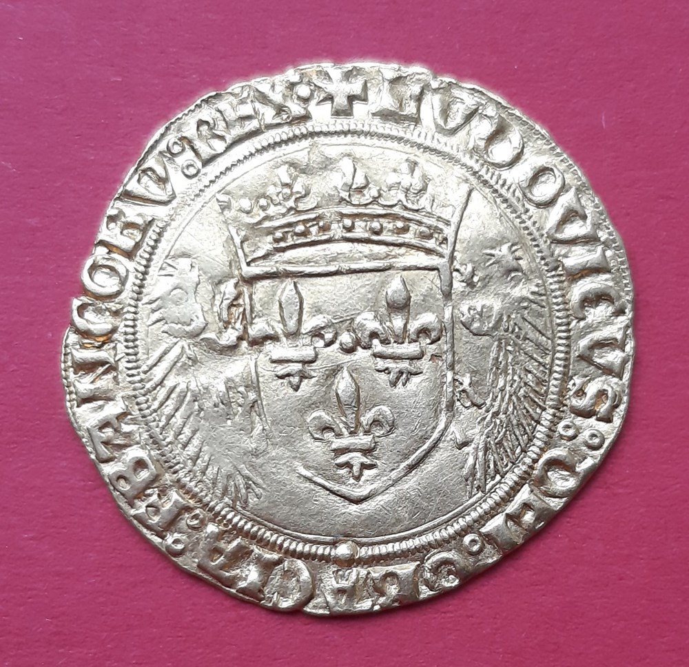 monnaies europe medievale france royales 1498 1514 louis xii ecu or au porc epic