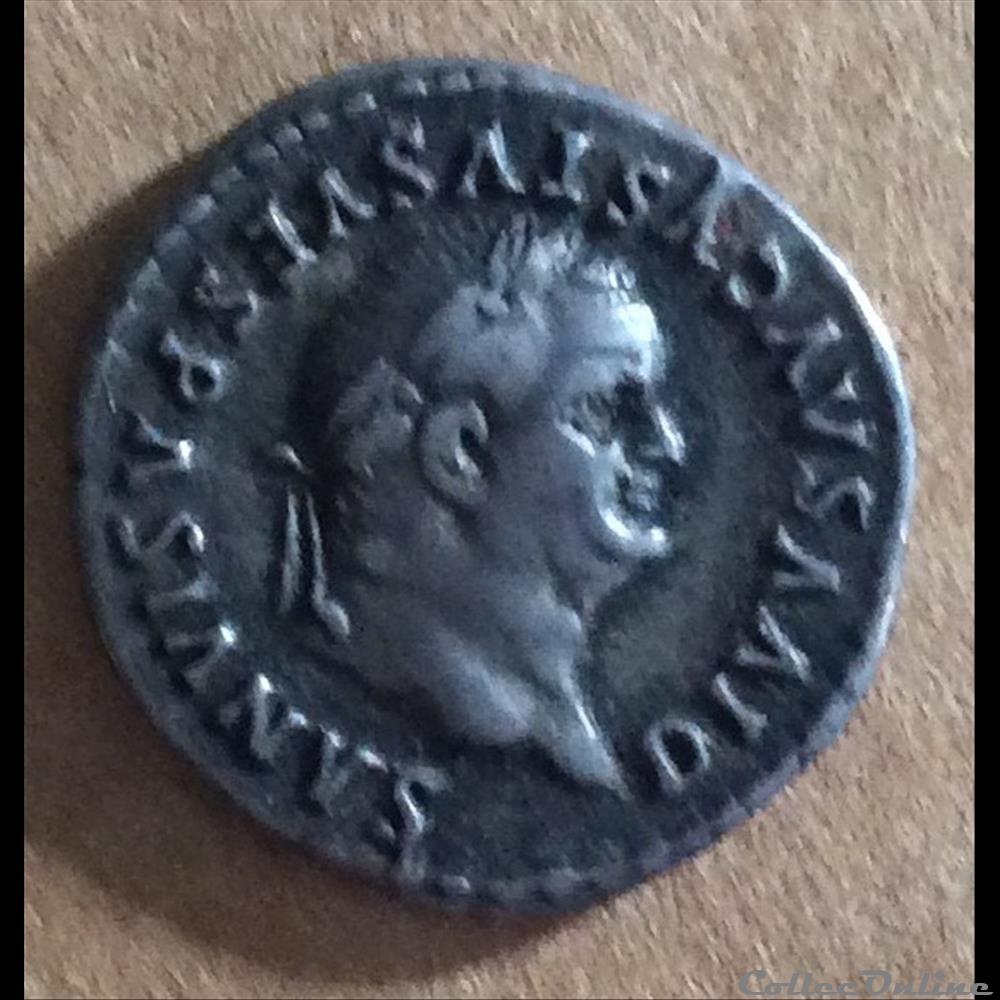 monnaie antique romaine vespasien denier capricorne