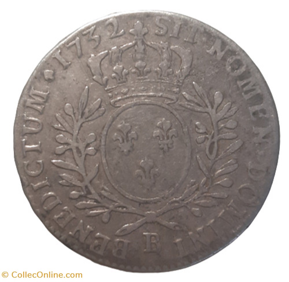 monnaies europe medievale france royales 1732 1 2 ecu aux branches olivier