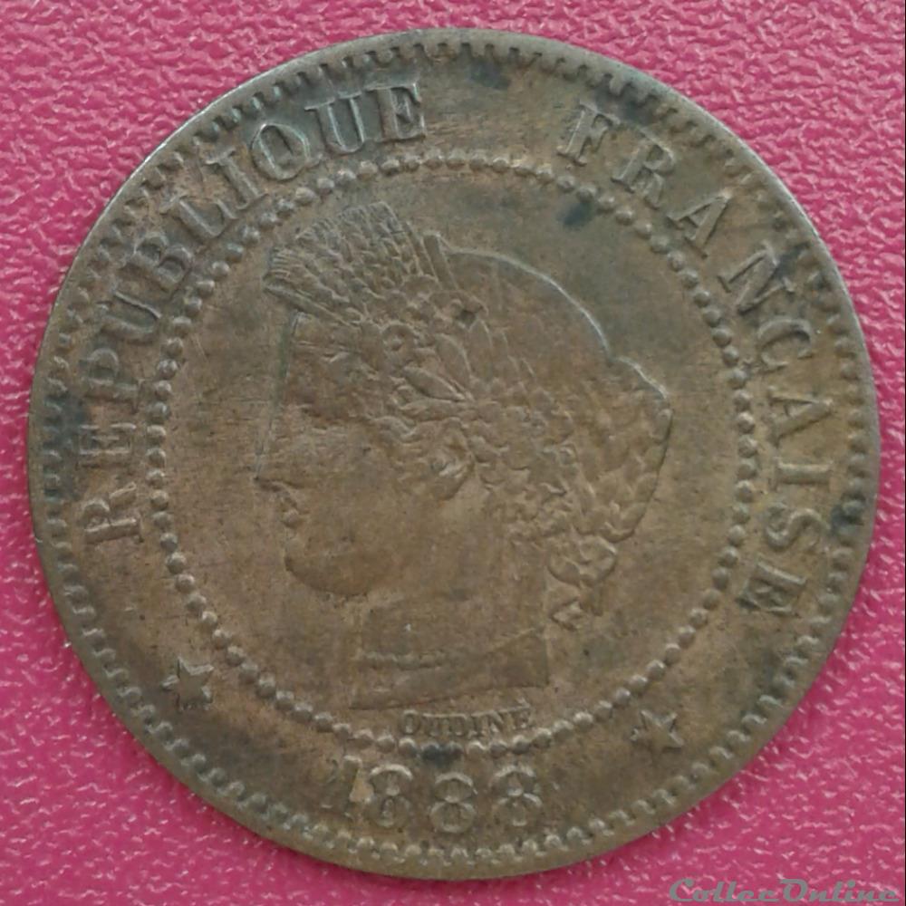 1888 A - 2 centimes monnaies france modernes 1888 a 2 centimes