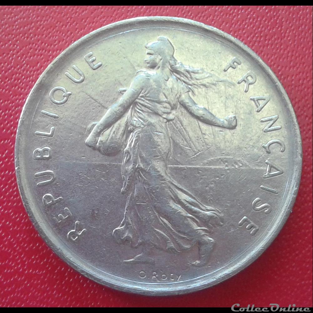 1971 - 5 Francs monnaies monde france 1971 5 francs