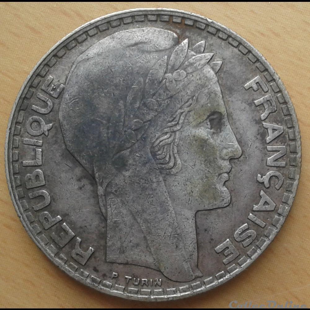 1933 - 20 francs - rameaux longs monnaies france modernes 1933 20 francs rameaux longs