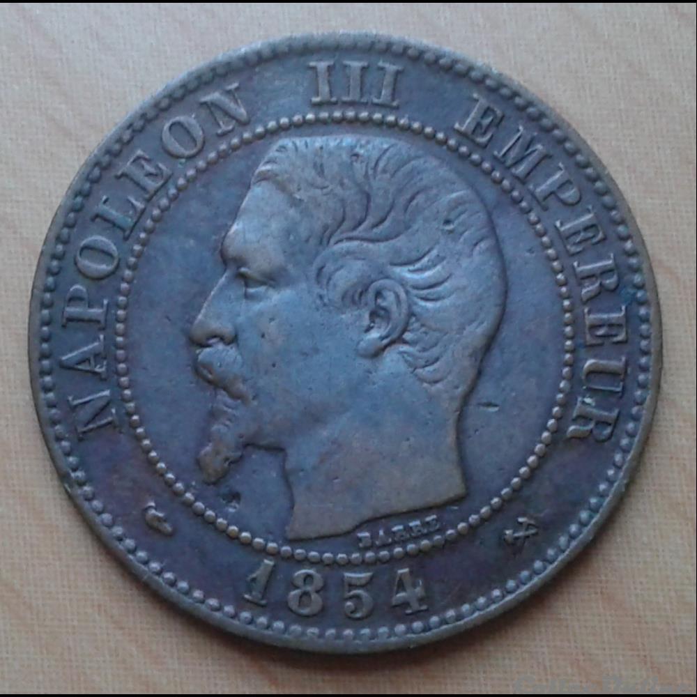 1854 - 2 centimes monnaies monde france 1854 2 centimes