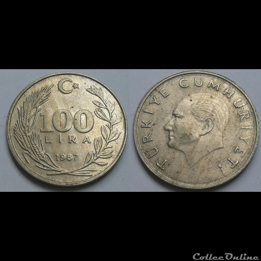 Turquie - 100 bin lira 1987 monnaie monde turquie 100 bin lira 1987