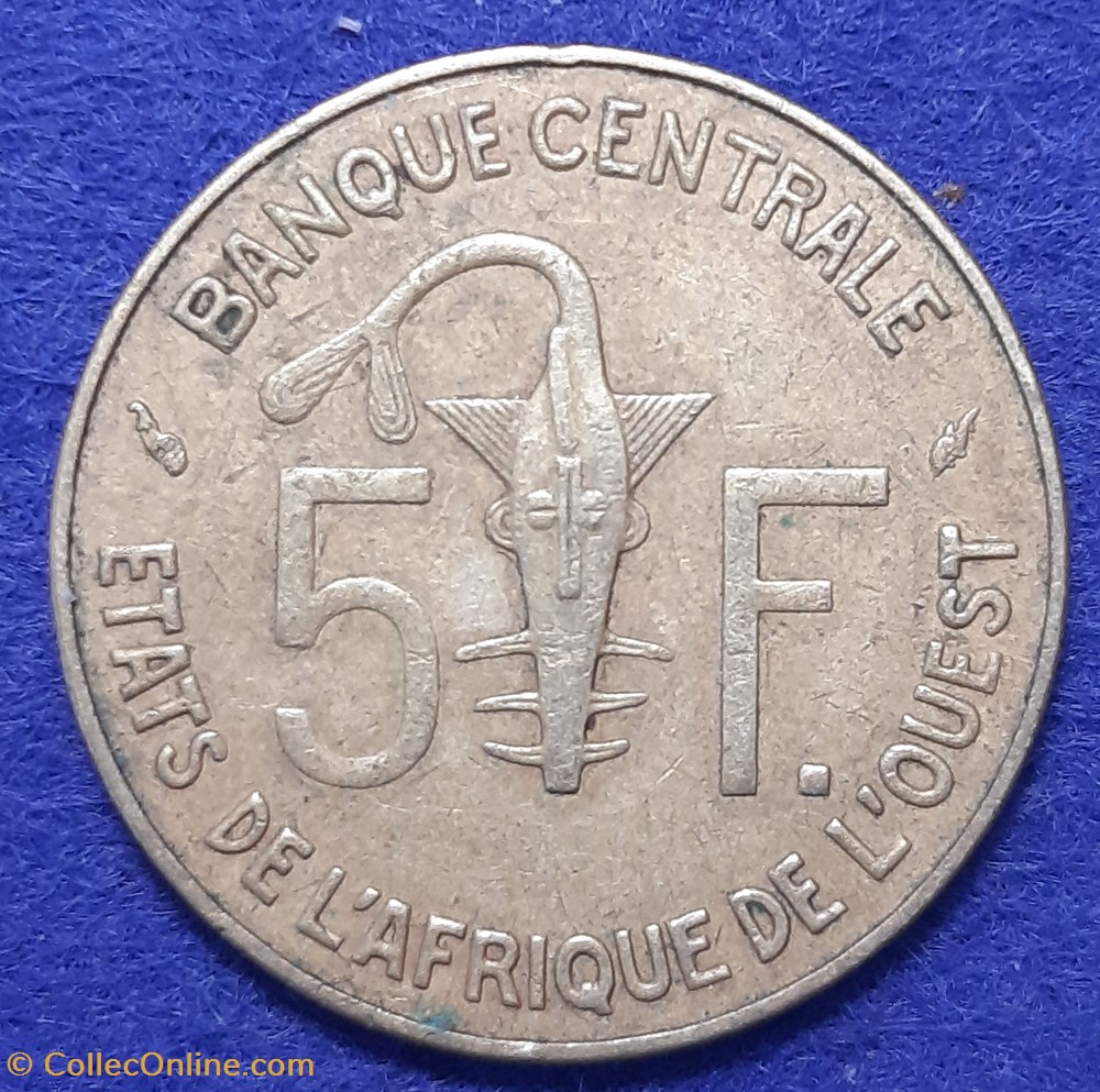 États Afrique de l'Ouest - 5 francs 1981 monnaies monde l etats afrique de ouest 5 francs 1981