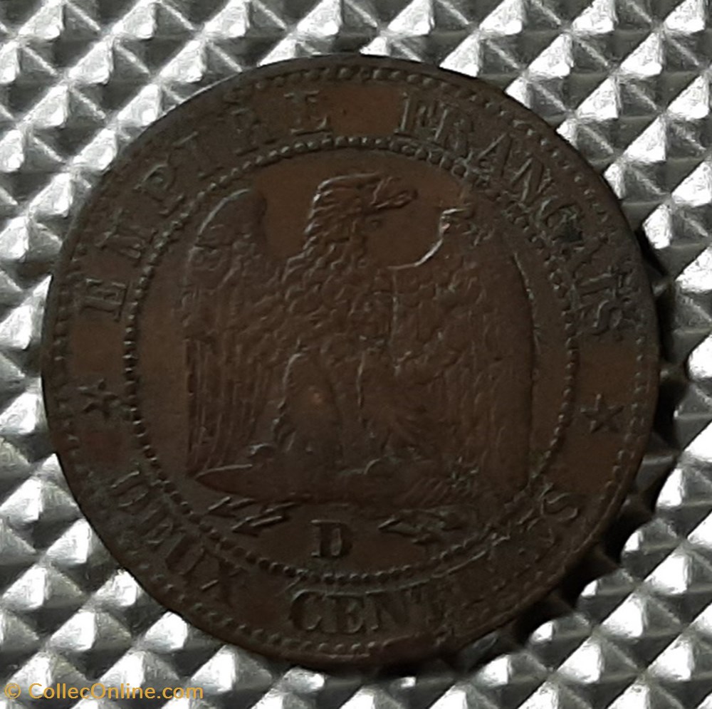 1855 D - 2 centimes - Grand D - Ancre monnaie france moderne 1855 d 2 centimes grand d ancre