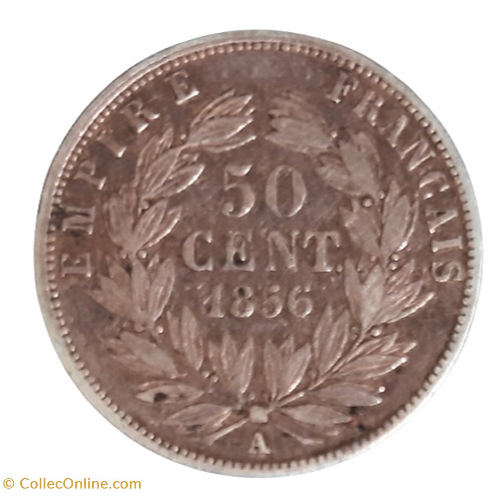 1856 A - 50 centimes monnaies monde france 1856 a 50 centimes