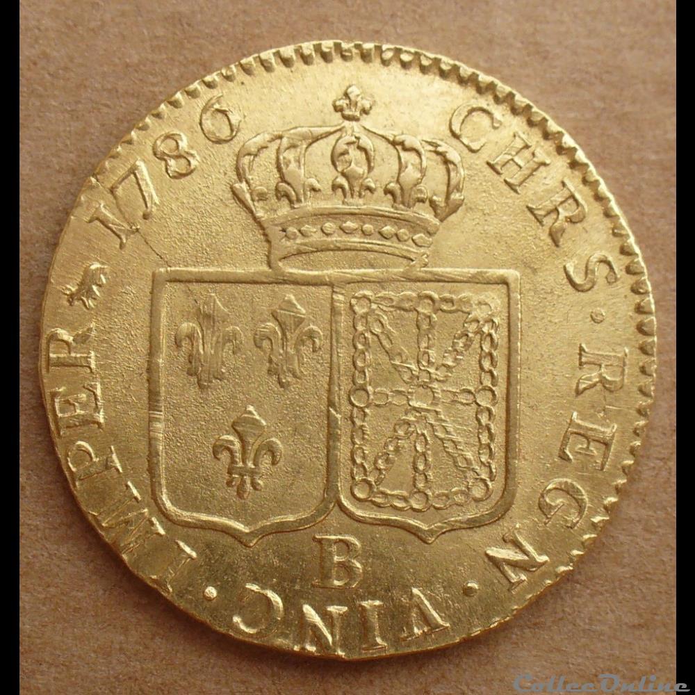 1786 - Louis d'or monnaies europe medievale a france royales 1786 louis or