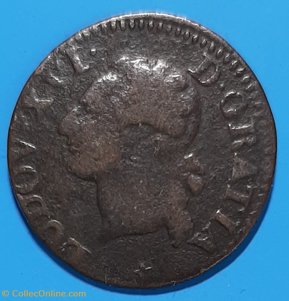 1786 W - Liard à l'écu monnaie 1786 w liard a ecu