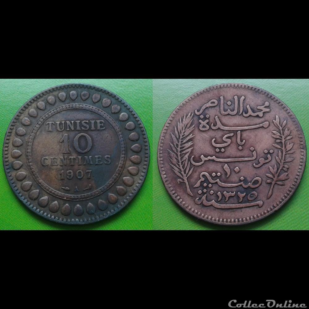 Tunisie - 10 centimes 1907 monnaie monde tunisie 10 centimes 1907