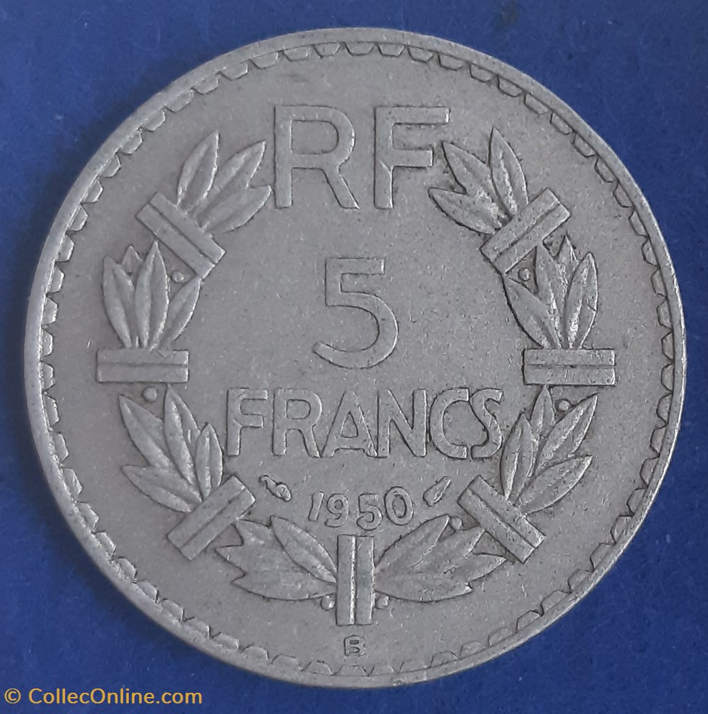 1950 B - 5 francs monnaies monde france 1950 b 5 francs