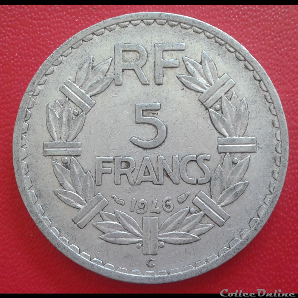 1946 C - 5 francs - ALU monnaies monde france 1946 c 5 francs alu