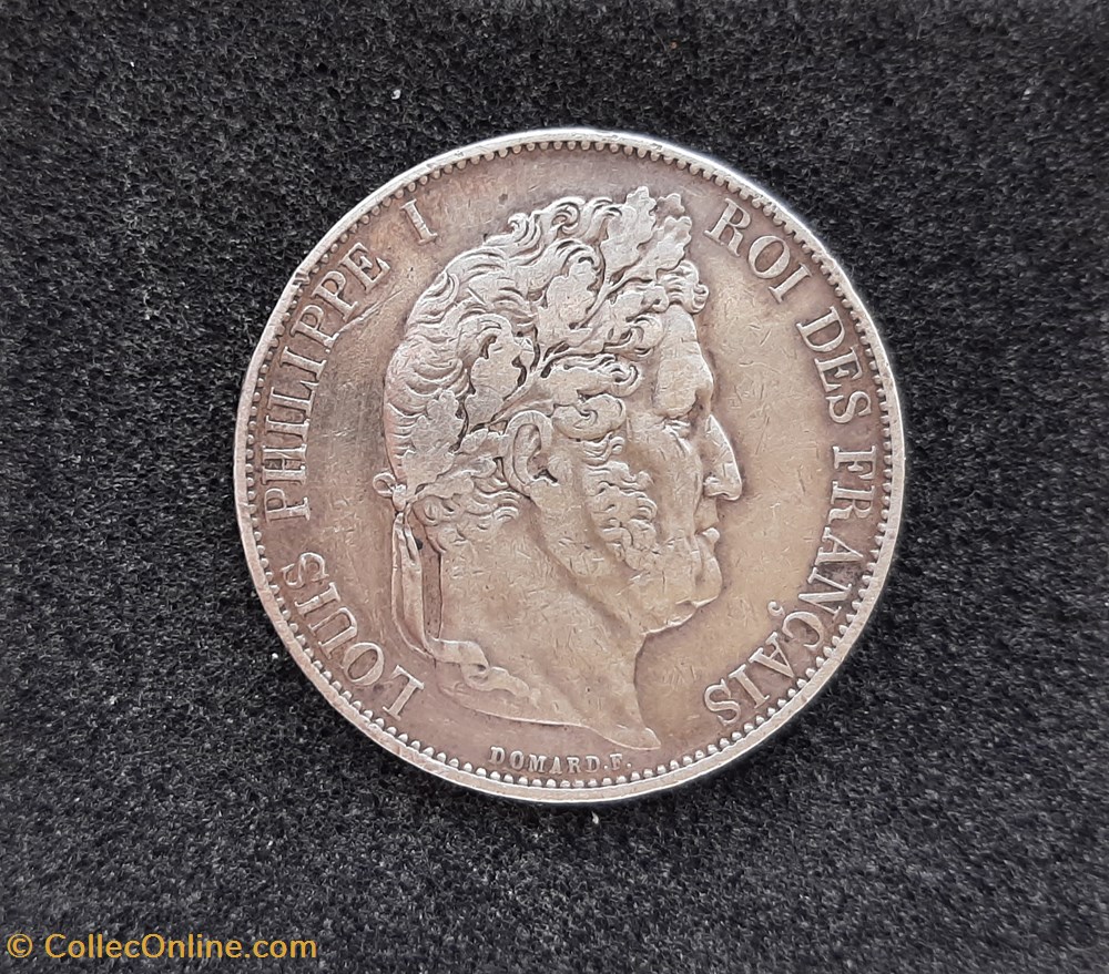 1844 - 5 francs monnaies monde france 1844 5 francs