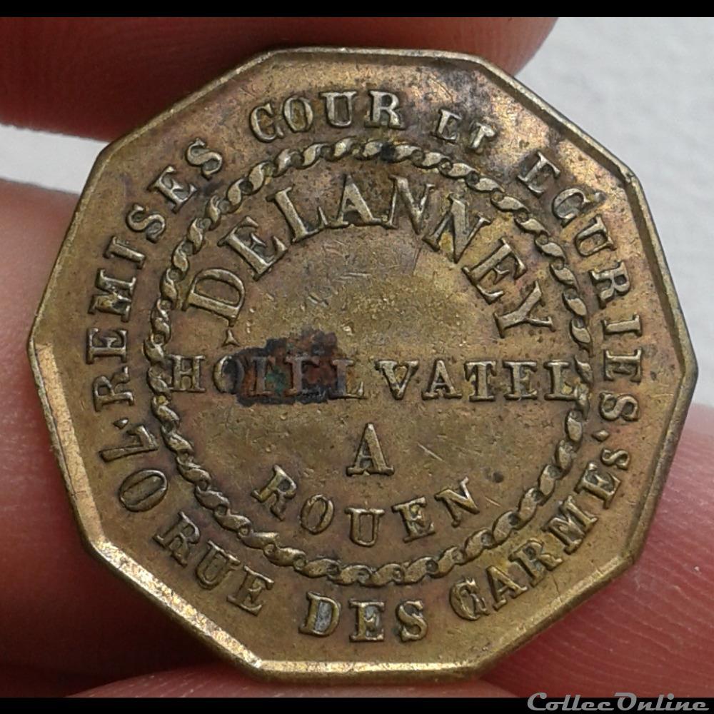 JETON - Déjeuner et table d'höte Rouen monnaie mereaux jeton dejeuner et table hote rouen