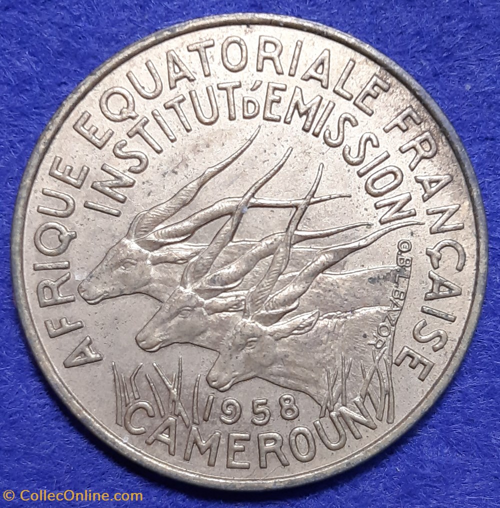 Cameroun - 10 francs 1958 monnaies monde cameroun 10 francs 1958