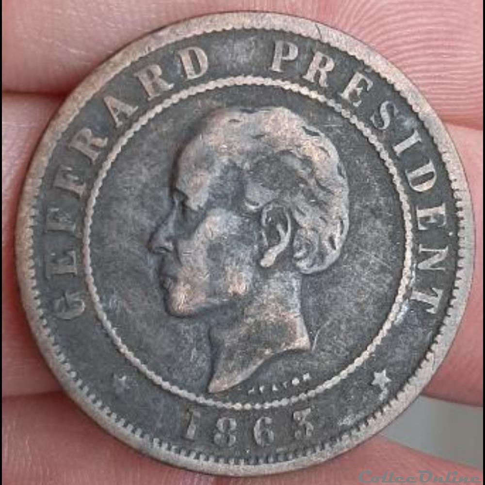 Haïti - 20 centimes 1863 monnaie monde haiti 20 centimes 1863