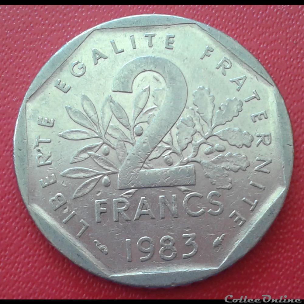 1983 - 2 francs monnaies monde france 1983 2 francs
