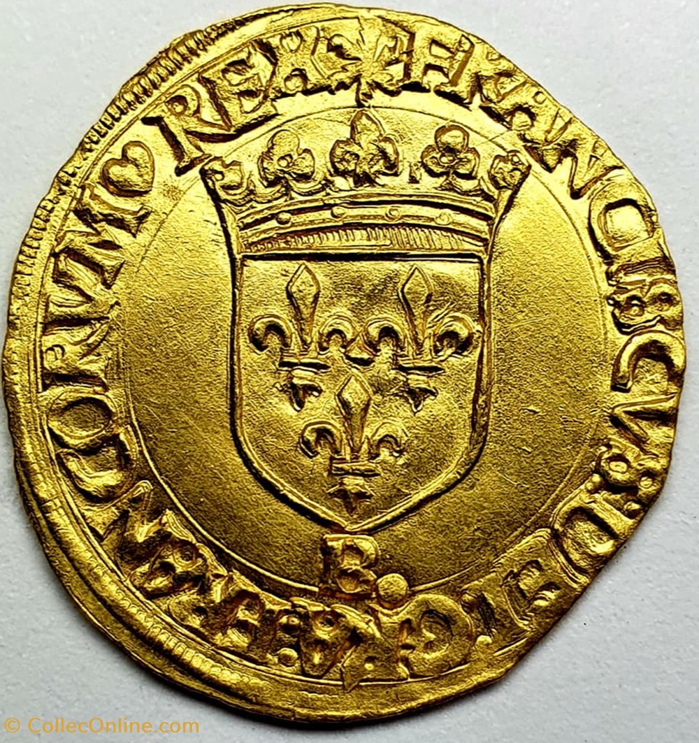 1541 - Francois Ier - Ecu d'or à la croisette monnaies europe medievale france 1541 francois ier ecu or a la croisette