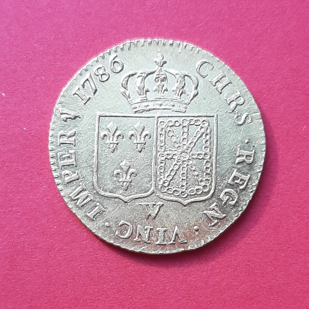 Louis d'or 1786 W monnaies europe medievale a france royales louis or 1786 w