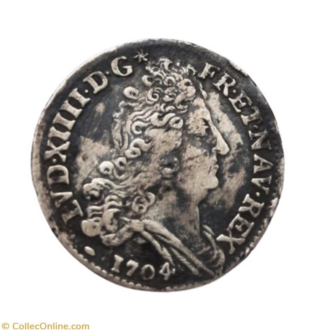 monnaies europe medievale france royales 1704 10 sols aux insignes