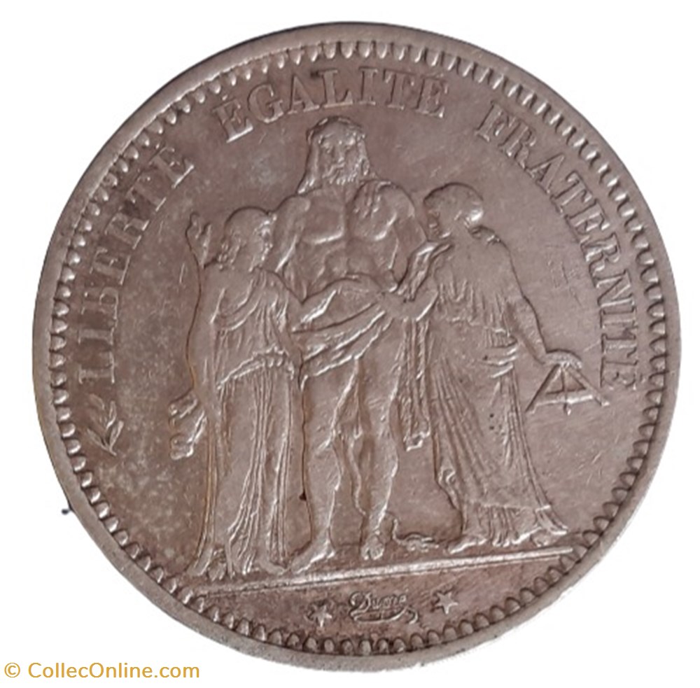 1873 K - 5 francs monnaies monde france 1873 k 5 francs