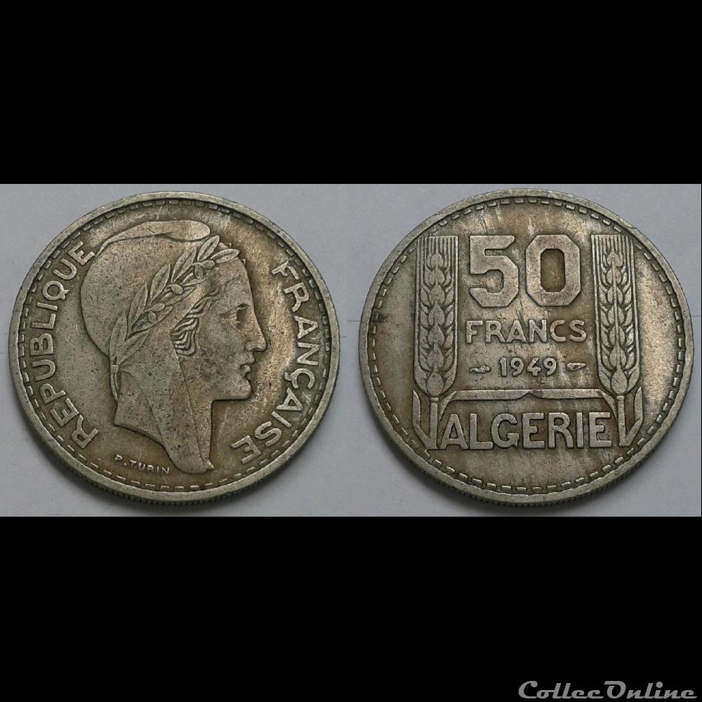 Algérie - 50 francs 1949 monnaie monde algerie 50 francs 1949