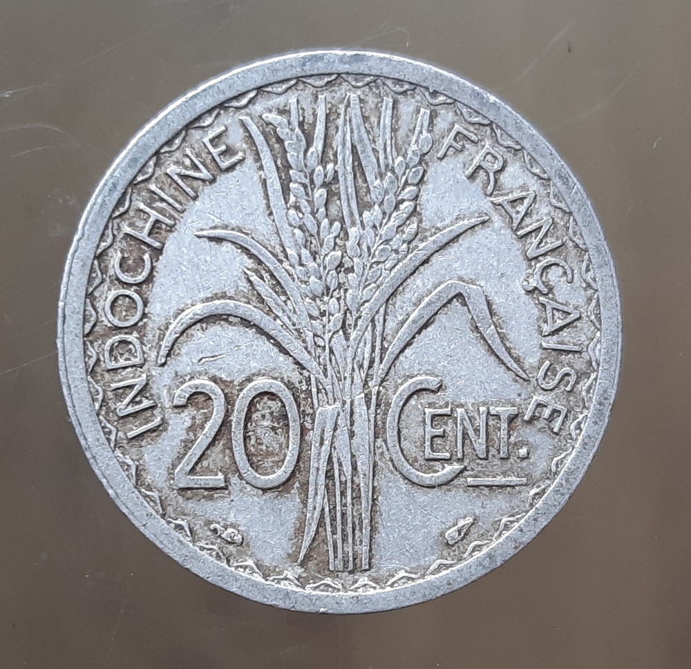 Indochine Francaise – 20 centimes 1945 monnaies colonies francaises indochine francaise 20 centimes 1945