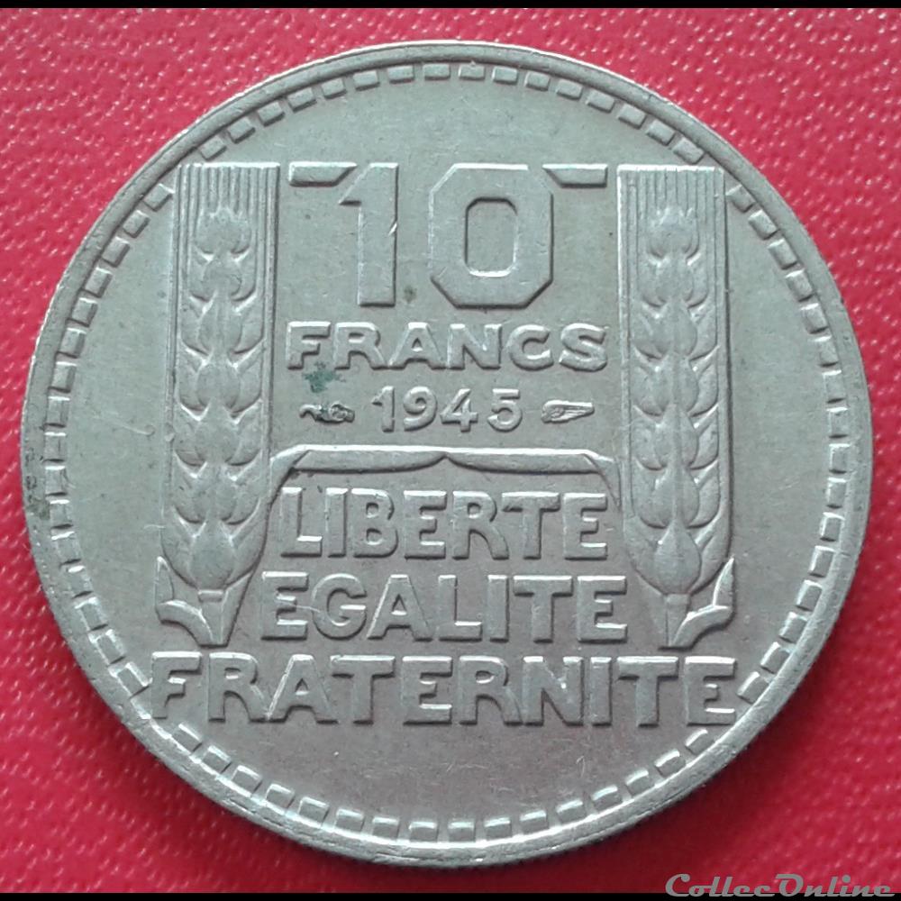 monnaies monde france 1945 10 francs grosse tete rameaux longs