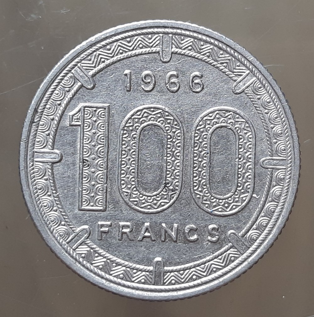 Etats de l’Afrique équatoriale – 100 francs 1966 monnaies colonies francaises etats de l afrique equatoriale 100 francs 1966