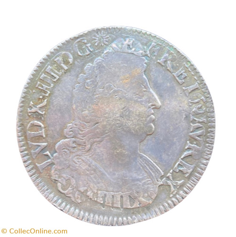 1694 A - Ecu aux palmes monnaies europe medievale france royales 1694 a ecu aux palmes