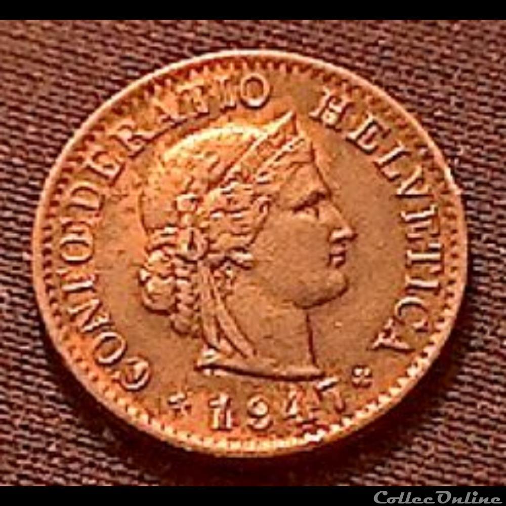 Suisse - 5 centimes 1947 monnaie monde suisse 5 centimes 1947