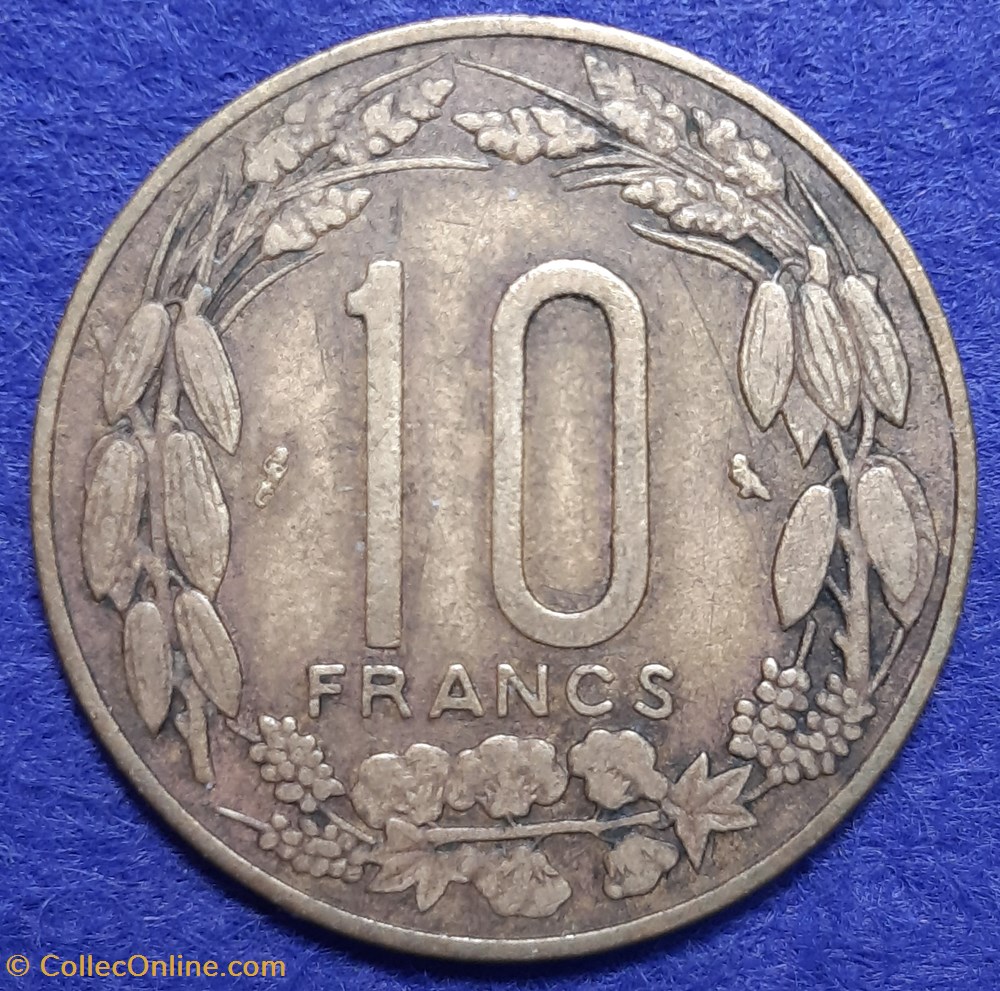 monnaies monde cameroun 10 francs 1961