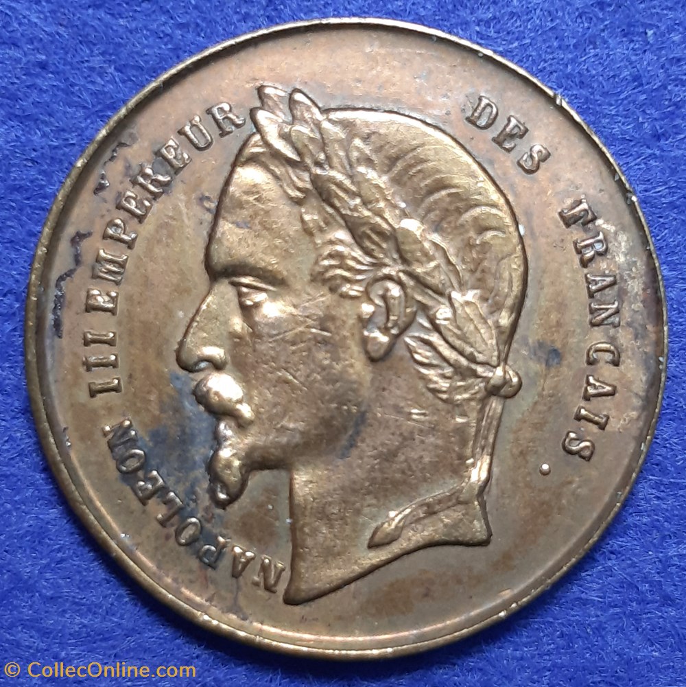 1852 - Médaillette Napoléon Ier / Napoléon III monnaies paranumismatique jetons poids 1852 medaillette napoleon ier napoleon iii