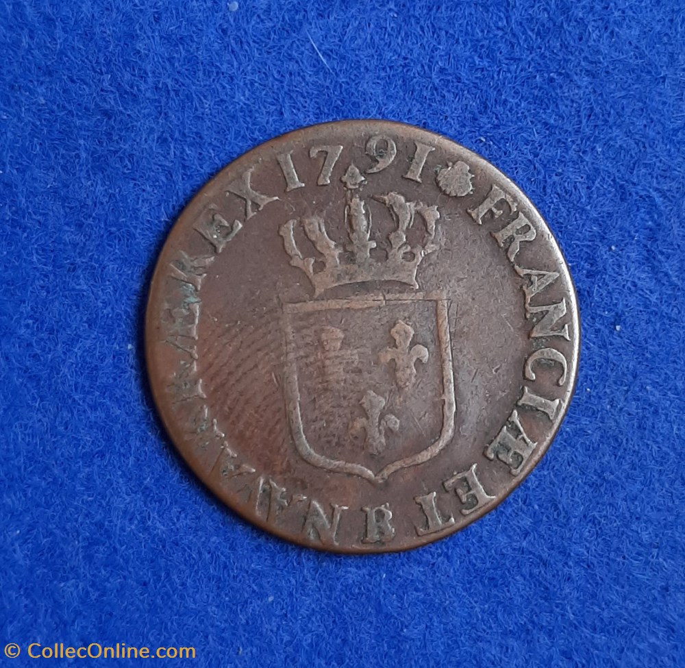 1791 - Demi sol à l'écu monnaies europe medievale france royales 1791 demi sol a ecu