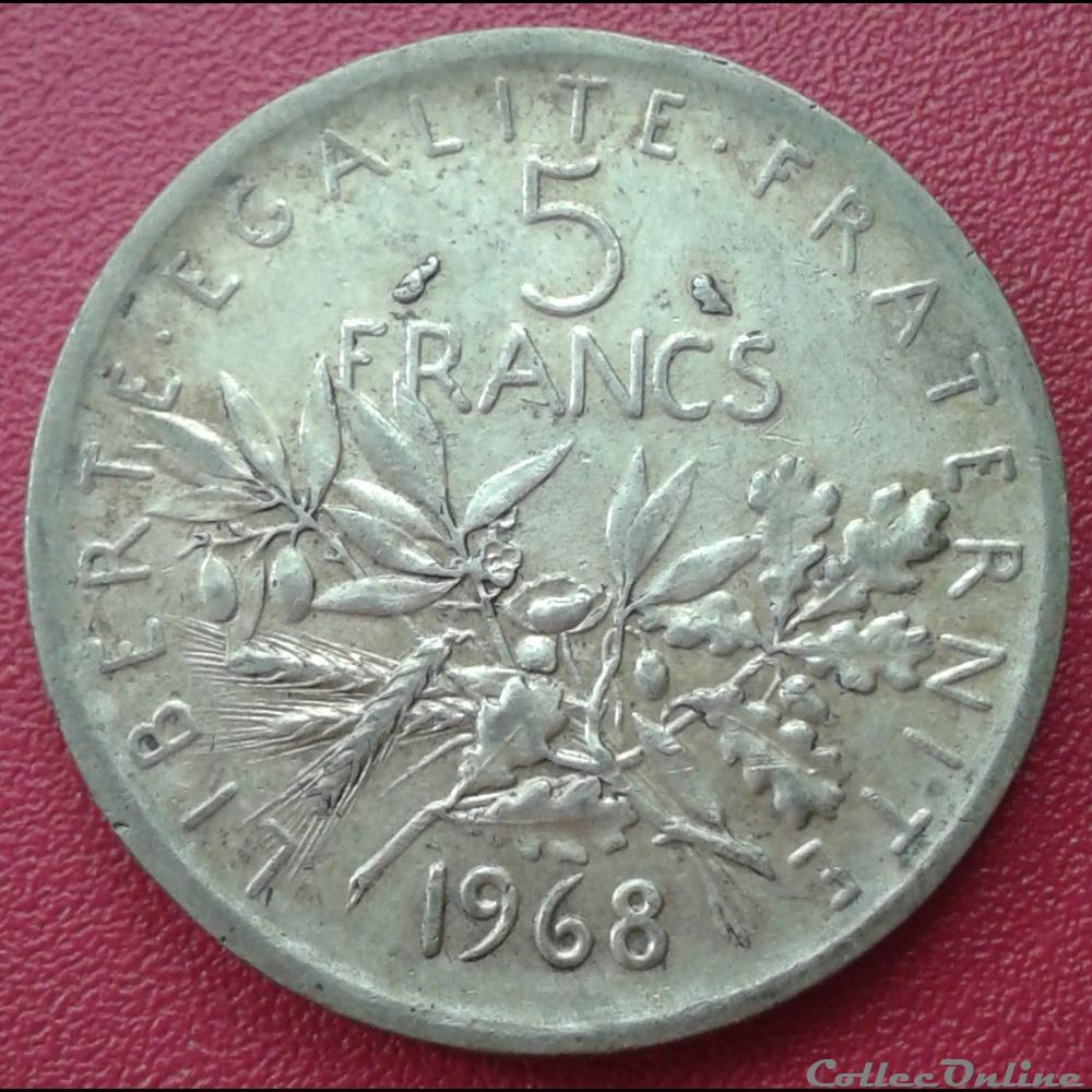 monnaies monde france 1968 5 francs